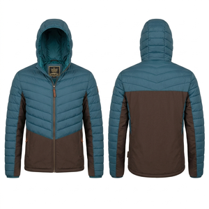 Ropa deportiva Adultos Jóvenes Venta al por mayor Cortavientos Repelente al agua Acolchado Brillante hombres chaquetas puffer - Product Image 5