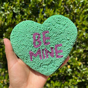 กระเป๋าใส่เหรียญทรงสี่เหลี่ยมผืนผ้าประดับคริสตัลและเลื่อมสีเขียวมิ้นท์ธรรมชาติ ทำมือ สำหรับทุกเพศ กระเป๋าสตางค์ขนาดเล็กแบบมีซิป ทันสมัย เหมาะสำหรับงานปาร์ตี้ - Product Image 1