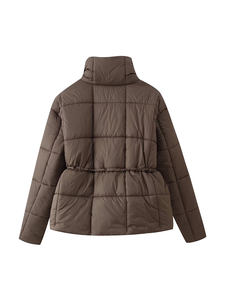 Chaqueta Acolchada de Mujer, Nueva Moda de Invierno, con Cordones, Manga Larga, Cálida, con Botones, Transpirable - Product Image 2