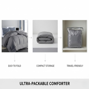 Couette moderne en microfibre pêche toutes saisons |   Ultra doux, écologique, lavable en machine, 200TC, léger, durable - Product Image 3