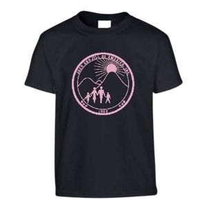 T-shirt noir à manches courtes et col rond pour adolescents avec motif graphique rose, idéal pour l'école, le quotidien et le streetwear, vêtement confortable - Product Image 1