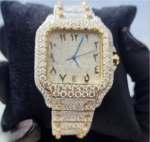 Reloj de Diamantes Moissanite Elegante de Primera Calidad para Uso Formal y Casual, Disponible para Suministro Mundial - Product Image 3