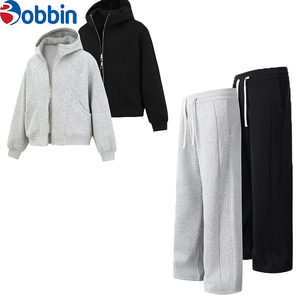 Ensemble de vêtements pour hommes tendance : survêtement polaire avec sweat à capuche zippé et pantalon de jogging pour homme – Collection Hiver Designer - Product Image 1