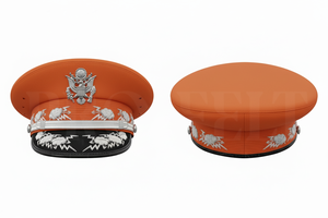 Vintage Style Embroidered Formal Uniform <b>Cap</b> Decorative Peak <b>Hat</b> with Metallic Badge Design for Costume & Collection Visor <b>Hats</b> - Product Image 4