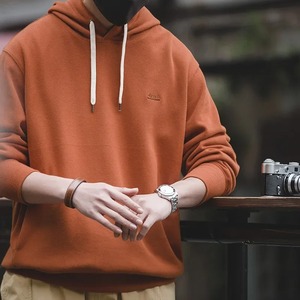 Sudadera con Capucha para Hombre, Corte Regular, Algodón French Terry, Color Sólido, Bolsillo Frontal, Estilo Casual, Otoño 2027 - Product Image 4