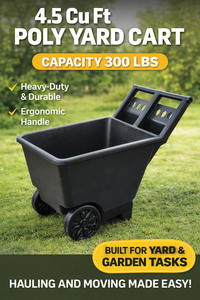 Chariot de jardin robuste en métal, plastique et caoutchouc OEM/ODM avec capacité de transport pour paillis, terre et bois de chauffage - Modèle GARPYC000 - Product Image 3