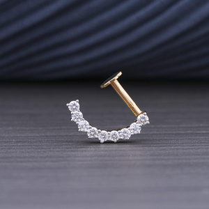 Lab Grown Diamond Stud <b>Nose</b> <b>Pin</b> 0.19 Ct 18K Yellow Gold E Color VVS VS HPHT Brilliant Cut Womens Fine Jewelry Gift Elegance Chic - Product Image 3