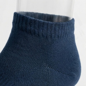Crew <b>Socks</b> Solid Navy Blue 100% Cotton Breathable Knitted Regular Fit Adult Casual Daily Wear Autumn Season - Product Image 4