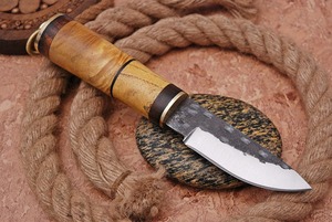 Couteau médiéval, couteau de ceinture, acier au carbone forgé à la main 1095 Couteau médiéval, couteau de ceinture, acier au carbone forgé à la main 1095 4174 - Product Image 3