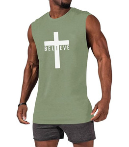 Camiseta de Manga Corta de Alta Calidad, Personalizada, 100% Poliéster, Tejido de Punto, Corte Holgado, Transpirable, con Estampado de la Cruz de Jesús, Fe Impresa - Product Image 2