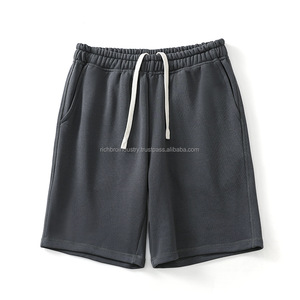 Shorts décontractés pour hommes avec logo personnalisé Sports d'été Running Black Sweat Shorts 100% Polyester Cotton Terry Fabric Sports d'été - Product Image 6