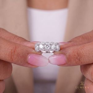 Lab Grown Diamond Eternity Band Round Cut Diamond Wedding <b>Ring</b> Luxury Fine Jewelry for Women - Product Image 1