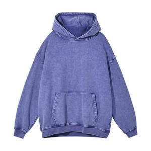 เสื้อฮู้ดดี้ผู้ชายทรงโอเวอร์ไซส์ สีน้ำตาลวินเทจ ล้างสีแล้ว แขนเสื้อแบบแร็กแลน มีกระเป๋าเสื้อ แบบสวมหัว ผ้าเนื้อนุ่ม สำหรับฤดูใบไม้ร่วง - Product Image 6