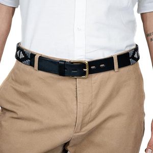 Cinturón de cuero genuino de alta resistencia con hebilla de latón para mujeres y hombres, cinturón estilo polo hecho a mano, cinturón argentino de polo. - Product Image 3