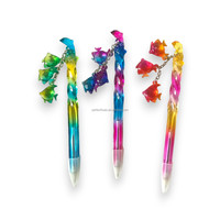 Stylos en plastique colorés mignons fantaisie 0.5mm largeur d'écriture papeterie scolaire pour les cadeaux promotionnels