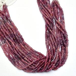 Cuentas facetadas de rubí de 4mm-5mm, piedras preciosas naturales raras de rubí indio, cuentas de rubí con tonalidades para la fabricación de joyería. - Product Image 3