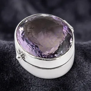 กล่องเงินสเตอริง925กล่องเงินโบราณกล่องเงินตกแต่ง - Product Image 1
