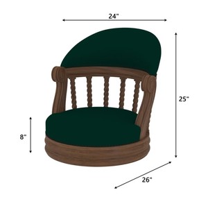 Ensemble de salle à manger moderne en bois massif, table ronde 5 pièces avec chaises rembourrées, meubles confortables pour la maison - Product Image 6