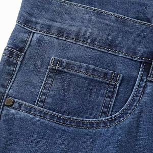 Men's Distress Ripped Denim Shorts 100% Cotton Solid Casual Summer Wear <b>Elastic</b> <b>Waist</b> - Product Image 6