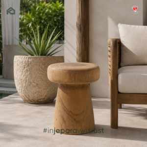 Wholesale Naturale Solid Teak Wood Handmade Eco-Friendly Modern Accent <b>Stool</b> Luxury Side <b>Table</b> Living Room Hotel Villa Home - Product Image 1