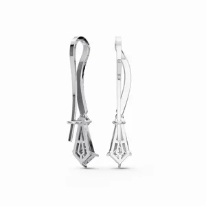 Pendientes de Diamantes de Diseño Nebula Shine, Corte Redondo y Princesa, para Exportación al Por Mayor - Product Image 3