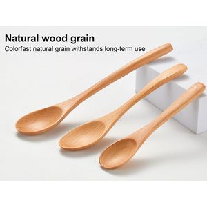 Set Premium di 6 Cucchiai in Legno di Faggio, 3 Misure (12,4 cm, 15 cm, 18 cm) - Multiuso per Tè, Caffè, Miele, per Uso Quotidiano - Product Image 3