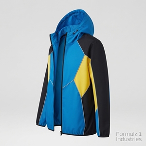 Chaqueta Cortavientos con Capucha Unisex Personalizada al por Mayor, con Ribete Reflectante de 3mm, Impermeable, Ligera, para Actividades al Aire Libre, con Cierre - Product Image 2