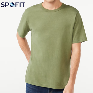 T-shirts pour hommes en coton 100% de qualité supérieure, coupe classique, col rond, tricotés, nouveau design, vente en gros, service OEM, coupés et cousus - Product Image 2