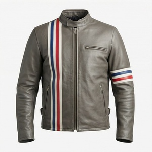 แจ็คเก็ตหนังแท้ ไซส์ใหญ่ ยูนิเซ็กซ์ หนังแกะแท้ หนังเทียม รุ่นใหม่ล่าสุด ดีไซน์ทันสมัย รับทำโลโก้ตามสั่ง สีตามสั่ง - Product Image 1