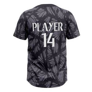Maillot de baseball personnalisé, uniforme d'équipe personnalisé, impression intégrale, noir, grande taille, respirant, séchage rapide, toutes saisons - Product Image 3