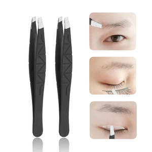 Pinzas para Depilar de Marca Privada, Clásicas, de Acero Inoxidable, Ecológicas, Antiestáticas, con Punta Inclinada, Pinzas para Cejas con Logotipo Personalizado - Product Image 3