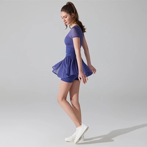 Jupe plissée personnalisée pour femme, taille haute, 2 en 1, sportive, pour la course à pied, le tennis, le paddle, le golf, le pickleball, avec poche - Product Image 3