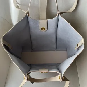 Royaa Elegante Bolso de Hombro 2 en 1 de Cuero Genuino Beige de Lujo, Bolso de Mano con Cierre de Cremallera Hecho a Mano, Capacidad de 1L, Bolso de Moda para Mujer - Product Image 4