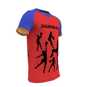Maillot de handball personnalisable imprimé, grandes tailles, couleurs personnalisées pour équipes, séchage rapide, maillot de handball uni et respirant - Product Image 3