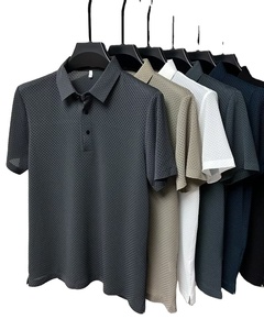 High Quality Men's Short Sleeve Cotton for Polo Shirts Custom Logo Designed Breathable T-Shirts with Solid Pattern Knitted - Product Image 1