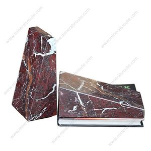 Sujetalibros de Mármol Rojo Zebra de Lujo para Decoración Moderna del Hogar, Diseño Grabado Totalmente Personalizado, Regalo de Boda Más Vendido, ISO - Product Image 5