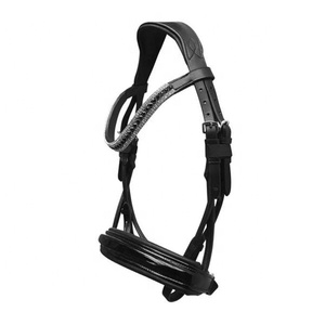 Bridon de saut d'obstacles en cuir de qualité supérieure à forte demande avec nezier surélevé, disponible en plusieurs couleurs – Produit équestre - Product Image 2