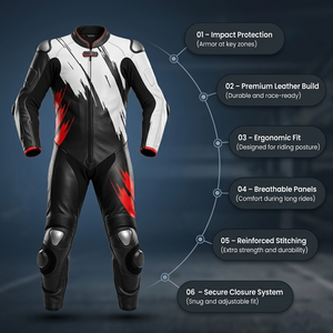 Traje de Motociclismo de Cuero de Invierno de Alta Calidad, Resistente al Viento, con Protección CE, Impermeable, Personalizado, Proveedor OEM/ODM - Product Image 3