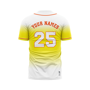Maillot de baseball vintage personnalisable, imprimé dégradé, sans boutons, entièrement personnalisable pour équipes, événements, activités, sans coutures - Product Image 2
