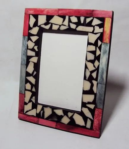 Cadre photo en résine FAIZA CRAFT FC-2279 fait main avec pierres semi-précieuses, respectueux de l'environnement, Inde - Vente en gros de cadres de luxe pour la décoration murale - Product Image 5
