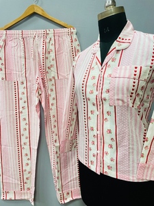 ชุดนอนผ้าฝ้ายพิมพ์ลายดอกไม้, ชุดนอน, ชุดนอนผู้ใหญ่, ชุดนอน, ชุดนอนสำหรับเจ้าสาว - Product Image 2