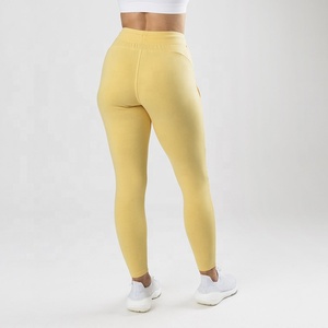 Pantalon de jogging taille haute pour femme avec poches, logo personnalisé, en tissu éponge anti-boulochage, respirant, avec cordon de serrage, idéal pour le yoga - Product Image 2