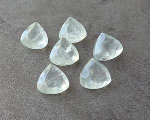 Piedra Preciosa Natural de Prehnita en Forma de Corazón, Facetada, Calibrada, para Joyería, Piedra de Cristal Curativa - Product Image 2