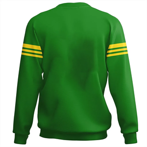 New Sorority Style Women Oversized Sweatshirt Yellow & Green Contrast 360 GSM Cotton <b>Fleece</b> Crewneck Greek Letter Streetwear - Product Image 5