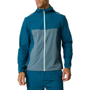 Veste pour homme, veste softshell personnalisée, ensemble de survêtement, coupe-vent à blocs de couleur, ensemble court pour homme - Product Image 6
