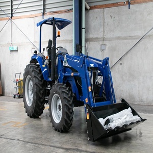 Tracteur agricole multifonctionnel Lovol à roues avec chargeur frontal 4x4, couleur bleue, pour usage agricole - Product Image 1