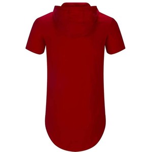 Camiseta de Manga Corta con Capucha para Hombre, Color Azul Marino, Estilo Informal, con Cordón Ajustable, para Verano - Product Image 3