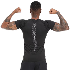 <b>Men</b> Rash Guard Graphic <b>Compression</b> <b>Shirts</b> <b>for</b> <b>Men</b> Gym Workout Athletic Quick Dry Tshirt Tops Training Running Under Flexibility - Product Image 4