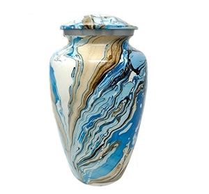 Urnes funéraires cylindriques en laiton finement gravé, style américain, pour cendres humaines adultes - Urne commémorative durable, écologique et étanche - Product Image 3