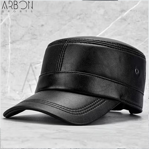 Casquettes en cuir ajustables pour adultes, entièrement personnalisées, couleur noire, fournisseur de qualité, respirantes et anti-humidité, idéales pour l'extérieur - Product Image 3